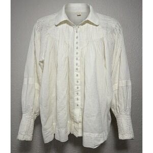 Mirth Anthropologie Boho Cotton Top M Peasant Hippie Earthy